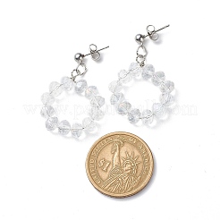 Ohrstecker mit Glasbrautperlen und mehrsträngigem Armband&nbsp;SJEW-JS01257