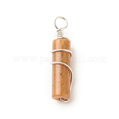 Pendentifs de jade topaze naturelle&nbsp;PALLOY-JF01575-05