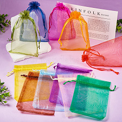110 stücke 11 farben organzabeutel schmuck aufbewahrungsbeutel hochzeitsbevorzugung party mesh kordelzug geschenk&nbsp;OP-TA0001-05