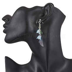 Flügelohrstecker aus 304 Edelstahl mit Blumenmotiv&nbsp;EJEW-TA00696
