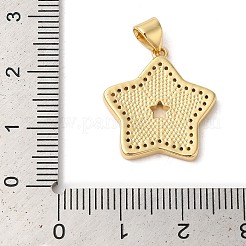 Pendenti in ottone con zirconi cubici con placcatura a stella&nbsp;KK-K385-050G