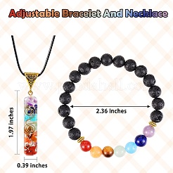 Energie Yoga Chakra Schmuckset für Mädchen Frauen&nbsp;AJEW-SZ0002-12A