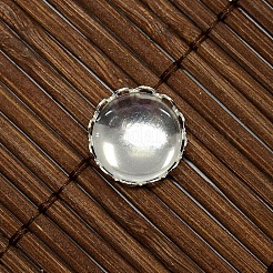 9.5~10mm cubierta cabujón de cristal transparente en forma de cúpula para la foto de DIY que hace plana redonda de bronce cabujón&nbsp;DIY-X0103-S-NR