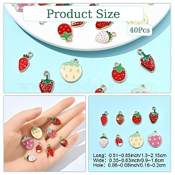 40pcs 8 styles de pendentifs en émail en alliage&nbsp;ENAM-YW0004-49
