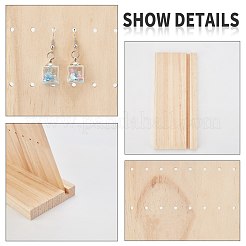 Présentoir de boucles d'oreilles en bois de pin&nbsp;EDIS-WH0008-08A