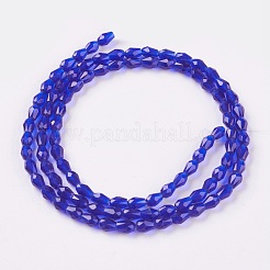 Sfaccettate perle di vetro fili&nbsp;GLAA-A036-F03
