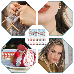 Marcadores de punto de bloqueo con colgante de mariposa de esmalte de aleación&nbsp;HJEW-AB00084