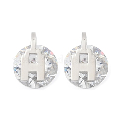 Orecchini a bottone in acciaio inossidabile 304 con micro pavé di zirconi cubici trasparenti&nbsp;EJEW-Z089-03P