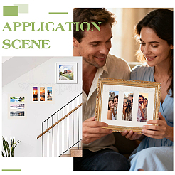 Cadre photo rectangulaire avec 3 ouverture&nbsp;AJEW-WH0596-772B-02