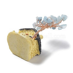 Modellornament aus Harz und natürlichem Aquamarin&nbsp;DJEW-Z001-01B