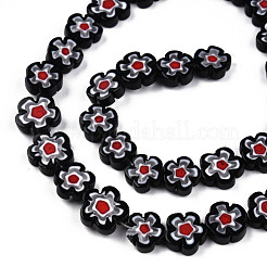 Chapelets de perle de millefiori en verre manuelles&nbsp;LAMP-N029-017D-09