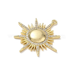 Pendentifs en laiton zircon cubique transparent&nbsp;CU-CBAA9EB-07B-G