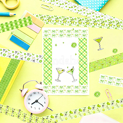 12 rotolo di nastri decorativi in carta per scrapbooking fai da te a tema cocktail e drink&nbsp;DIY-CP0013-35