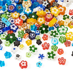 120 pz 3 stili fili di perline di vetro millefiori fatti a mano&nbsp;LAMP-TA0002-70A