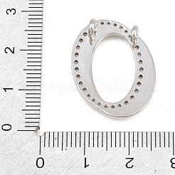 Pendentifs en laiton zircon cubique transparent&nbsp;CU-CBA8481-01P-O