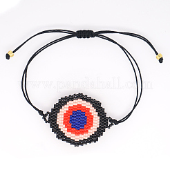 Freundschaftsauge Loommuster Saatperlen Armbänder für Frauen&nbsp;BJEW-Z013-18B