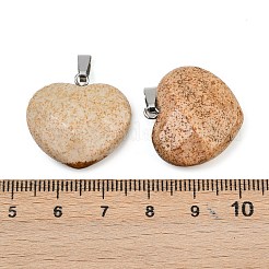 Natur Bildjaspisses Anhänger&nbsp;G-A281-02P-10