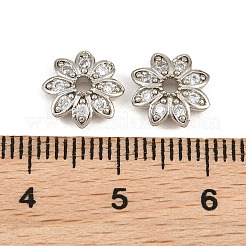 Tappi di perline in zirconia cubica trasparente micro pavé in ottone&nbsp;CU-CBA6A75-29P