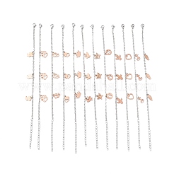 Bracciale con ciondolo in acciaio inossidabile 304 per donna&nbsp;BJEW-F436-RG