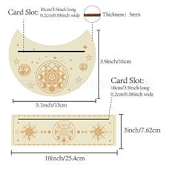 2 support de cartes en bois naturel de style 2 pour tarot&nbsp;DJEW-GF0001-33B