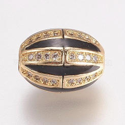 Perline zirconi micro pave  in ottone&nbsp;ZIRC-E143-02G