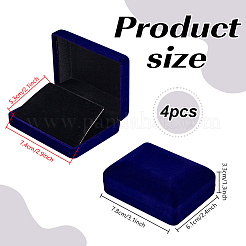 Kunststoffabdeckung mit Samtbrosche Verpackungsboxen&nbsp;VBOX-WH0012-07B