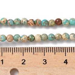 Brins de perles de jaspe impérial/régalite naturelle teintée/jaspe sédimentaire marin&nbsp;G-B124-C05-06