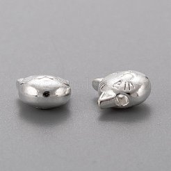 Perline gattino in lega di stile tibetano&nbsp;X-TIBEP-GC178-S-RS