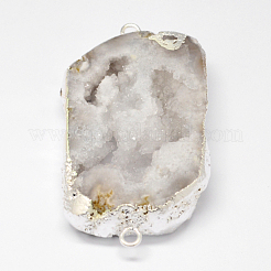Connettori a maglie in agata druzy naturale e tinta elettrolitica&nbsp;G-N0168-009