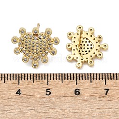 Messing Micro Pave klare Zirkonia Ohrstecker&nbsp;EJEW-H154-05G