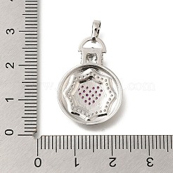 Porte micro ouvrent pendentifs zircone cubique en laiton de placage&nbsp;KK-I717-03P