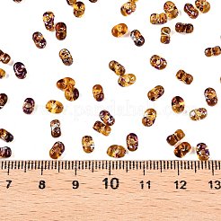 Perline di vetro dipinte a spruzzo picasso&nbsp;SEED-T006-04-5