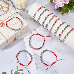 Braccialetti ovali in lega con perline di San Benedetto e croce da 12 pezzo&nbsp;BJEW-DC0001-21B