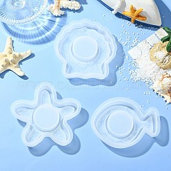 3 moule en silicone pour bougeoir sur le thème des animaux marins&nbsp;ST-CJ0043-075