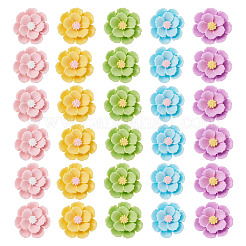 50 Stück 5 Farben 3D undurchsichtige Harz-Cabochons&nbsp;RESI-TA0005-02
