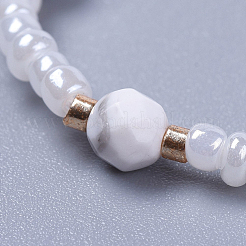 Verstellbarer Nylonfaden geflochtene Perlen Armbänder&nbsp;BJEW-JB04376-01