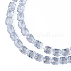 Placcare trasparente perle di vetro fili&nbsp;EGLA-N002-32-F01