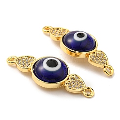 Ciondoli connettore in ottone con micro pavé di zirconi chiari&nbsp;KK-K338-03G-01