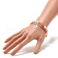 Mehrreihiges Armband mit Mond- und Sternanhänger&nbsp;BJEW-TA00033-01