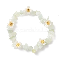 Pulseras elásticas de cuentas de jade natural nuevas para mujer&nbsp;BJEW-JB12315-02