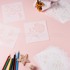 24 foglio 24 stili stencil da disegno in plastica&nbsp;DIY-CW0001-13