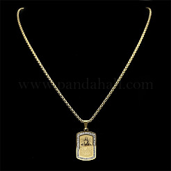 Colliers pour hommes avec pendentif vierge en acier inoxydable 304&nbsp;FS-WG6E56E-02