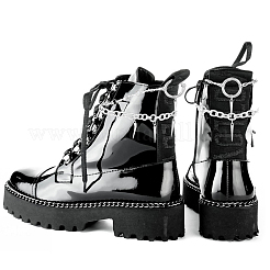 4 Stück 2 Stile Legierung Spiked Kegel Kreuz Quaste Boot Strap Ketten&nbsp;HJEW-DR00290