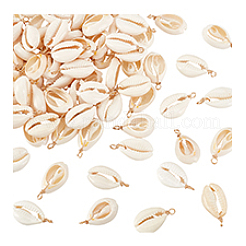 100 Stück natürliche Kauri-Muschel-Anhänger.&nbsp;FIND-PH0021-26