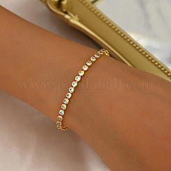 Minimalistische Tennisarmbänder aus Messing mit Pavé-Zirkonia für Damen&nbsp;YE4484-1