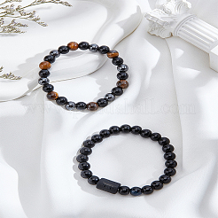 Bracelets extensibles naturels de pierres précieuses mélangées&nbsp;BJEW-LP0001-25D