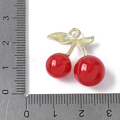 Ciondoli di frutta in resina opaca ciliegia 3d&nbsp;RESI-V002-03A