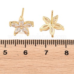 Orecchini da donna in ottone con micro pavé di zirconi cubici&nbsp;KK-A305-05G-01