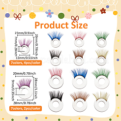 1 Beutel Plastik-Puppenwimpern-Set&nbsp;DIY-PH0035-91