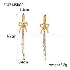 Pendientes colgantes de aro de acero inoxidable 304&nbsp;STAS-OY003-65G